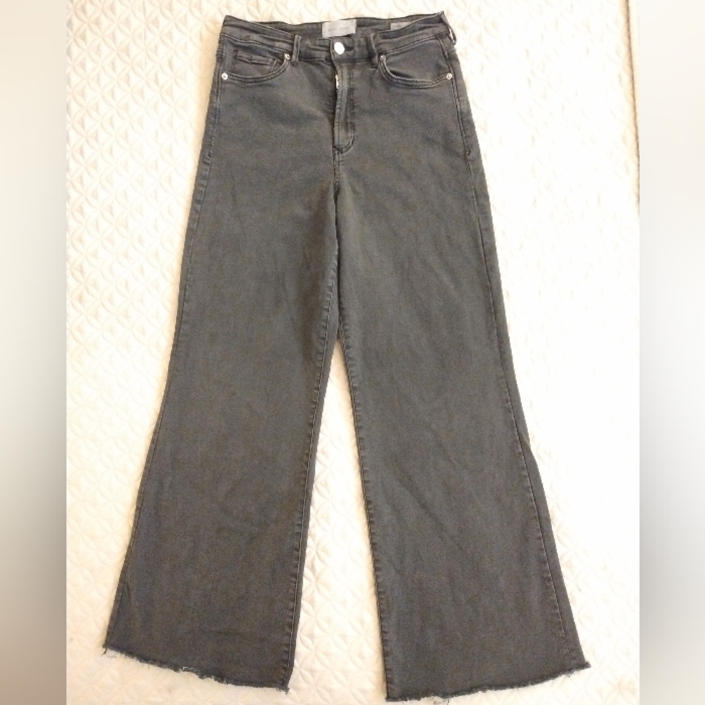 Dear John Fiona Wide Leg High Rise Stretch Jeans Black